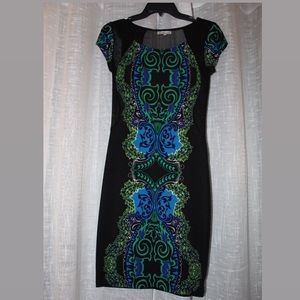 Black Blue and Green Dress